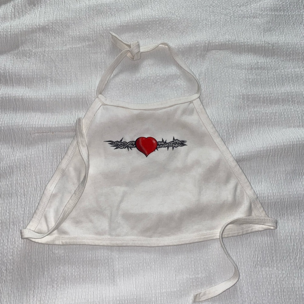 Y2k edgy halter crop top